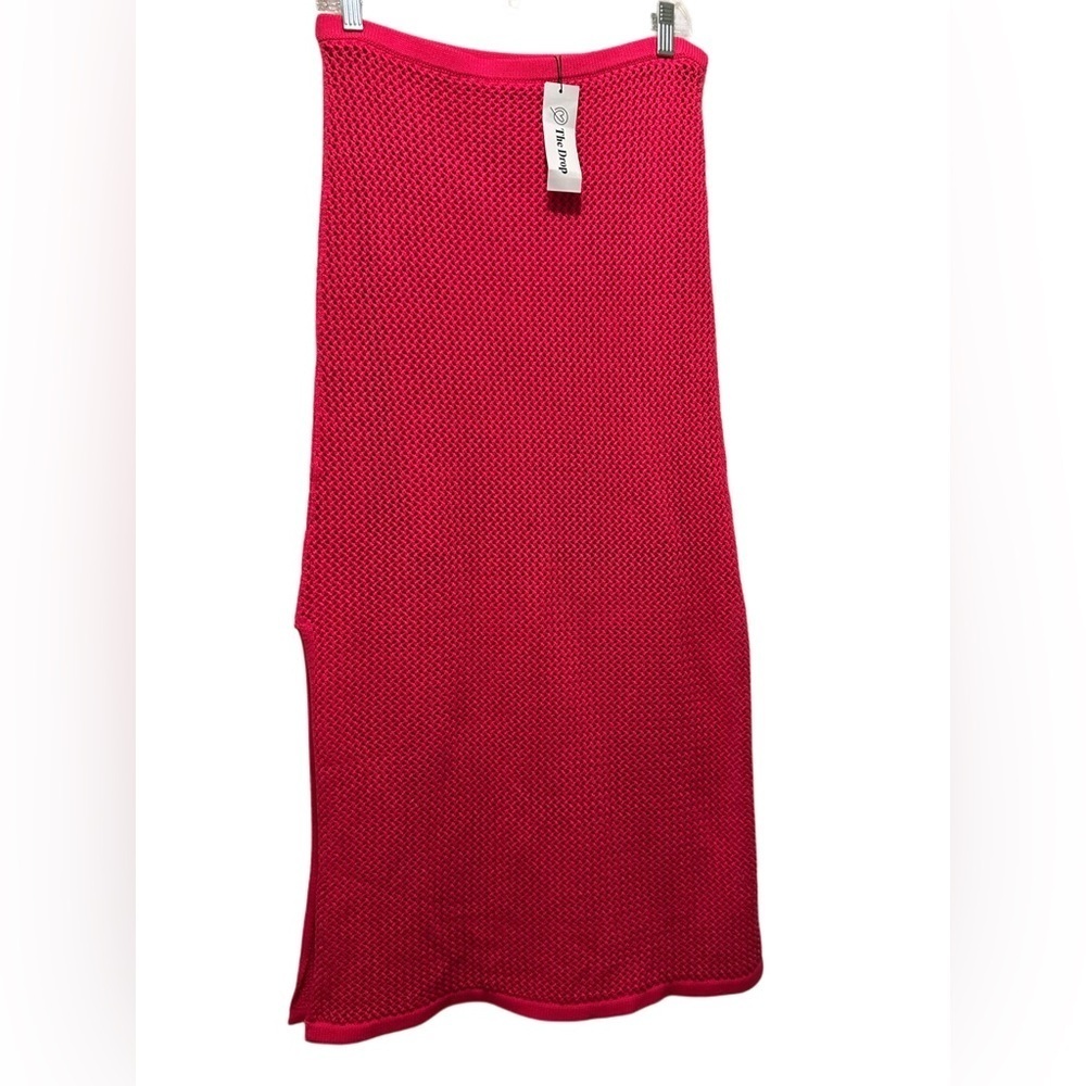 NWT The Drop Women's Halle Crochet Midi Skirt With Side Splits